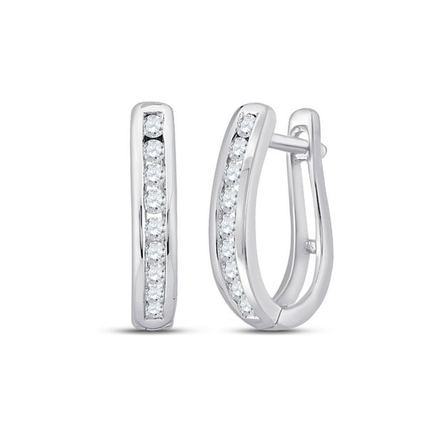 Diamond Jewel 10K Trio Gold 1/4 Cttw Diamond J-Hook Fashion Earrings Diamond Jewel 10K Trio Gold 1/4 Cttw Diamond J-Hook Fashion Earrings